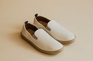 white slip-ons